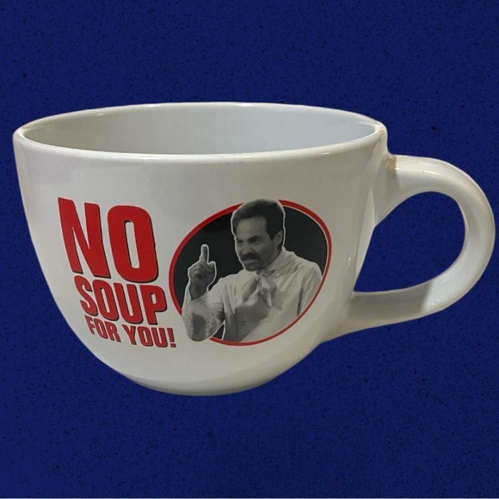 NEW Setof2 Seinfeld Episode No Soup For You Mugs Cups Bowl Handle Collectible